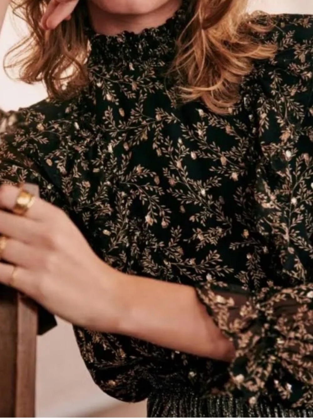 Worn once, Sezane fIlomene blouse